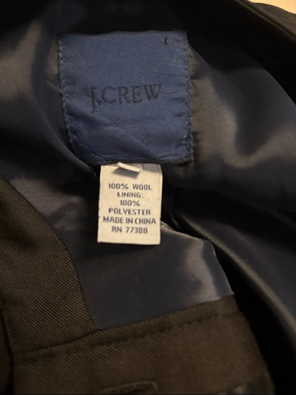 J. Crew Super 120s Wool Peplum Jacket In Black Size 8